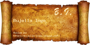 Bujella Inge névjegykártya